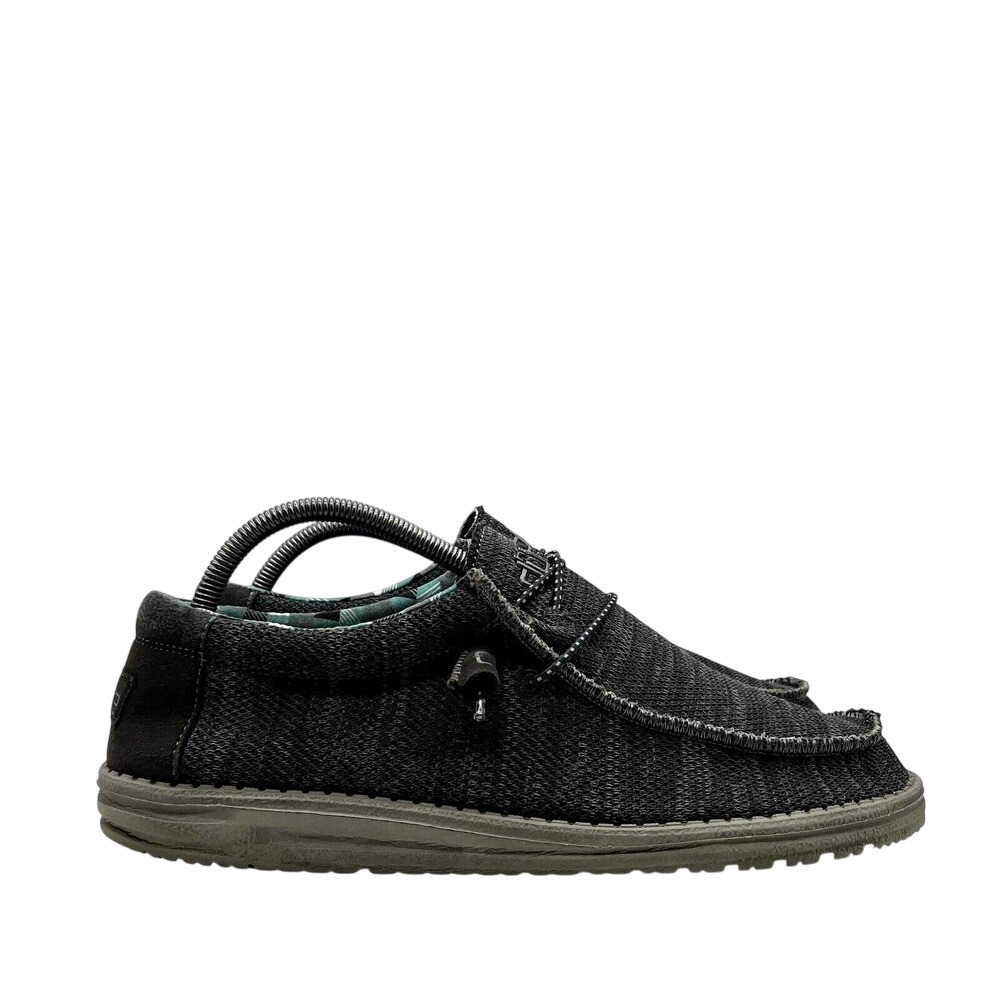 Hey Dude Wally Sox Charcoal Grey Men Slip On Loafers Size 9‎ 110354000